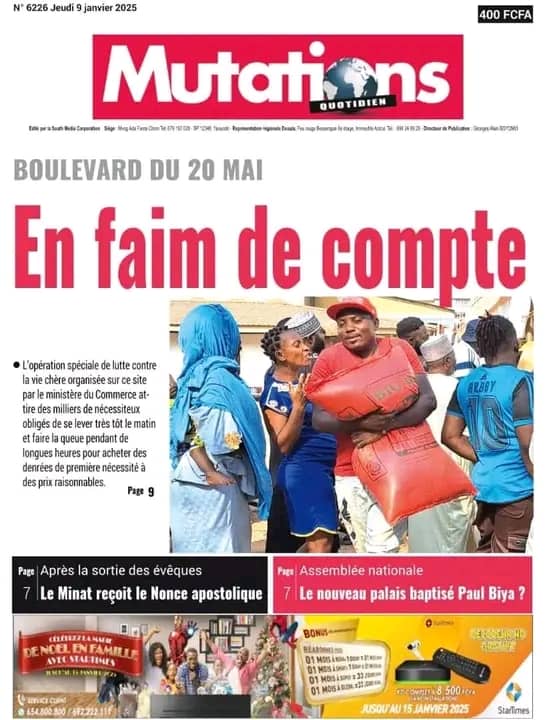 You are currently viewing La revue de presse camerounaise du jeudi 9 janvier 2025